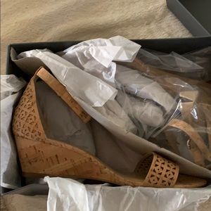 Ann Taylor Giuliano Cork Wedge size 9.5
